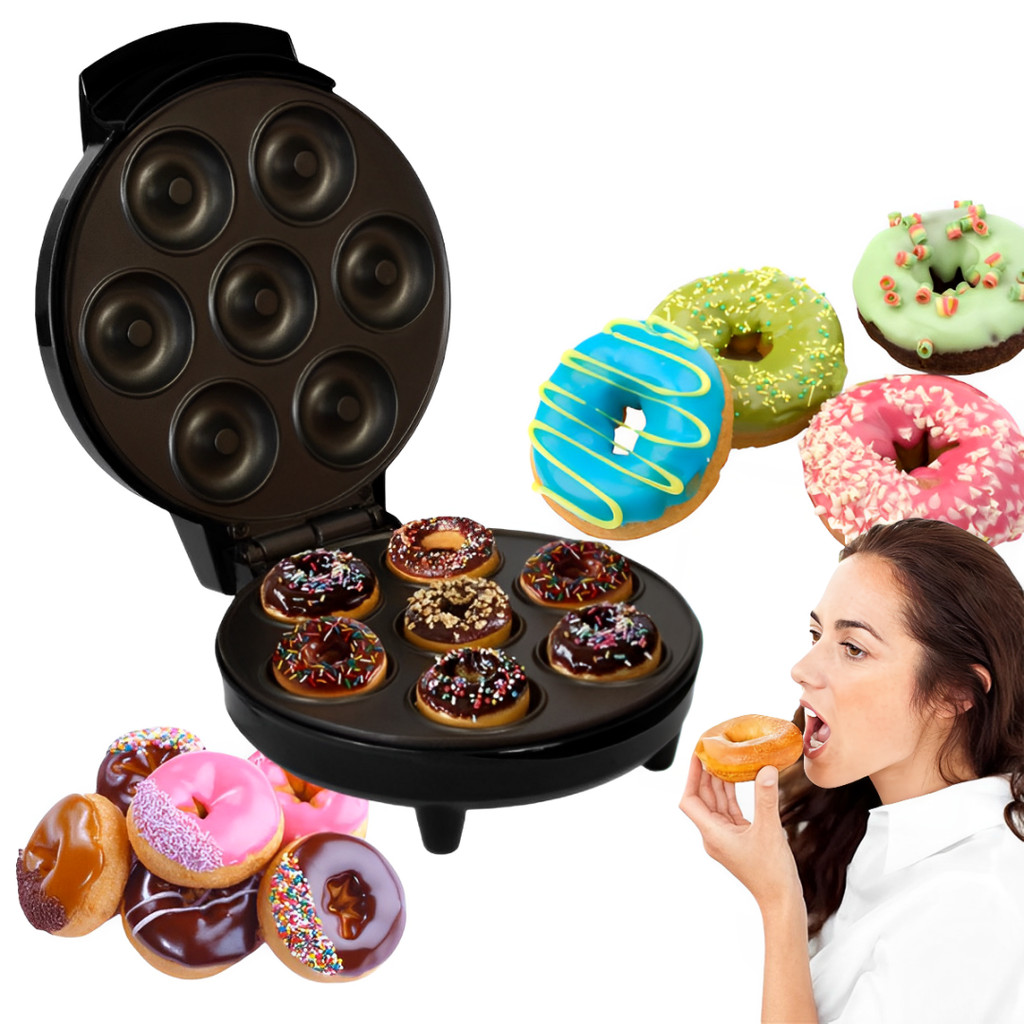 Mini Máquina De Fazer Donuts Rosquinhas 7 Furos 110v e 220v