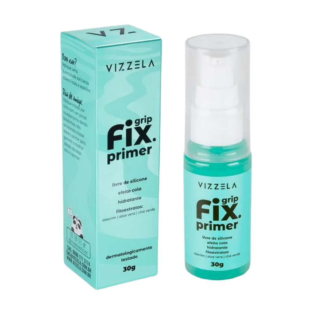 Grip Fix Primer Vizzela 30g – Primer Facial Hidratante Fixador Maquiagem