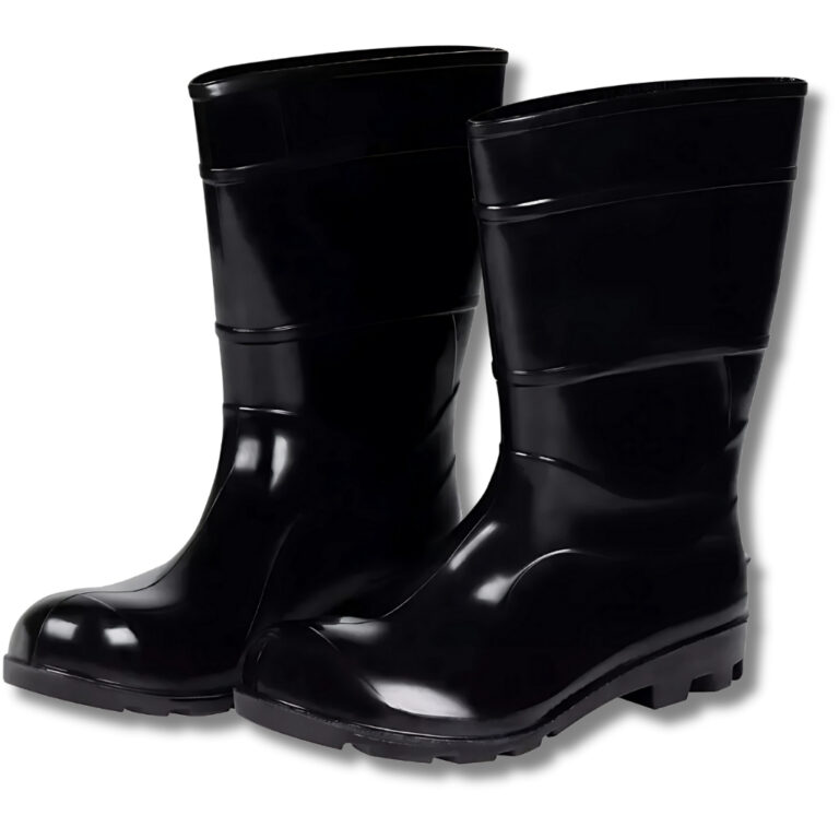 Bota PVC Galocha Unissex Preta 26cm Cano Médio Im