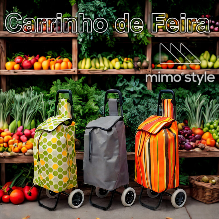 Carrinho de Compras para Feira Mercado Dobrável c