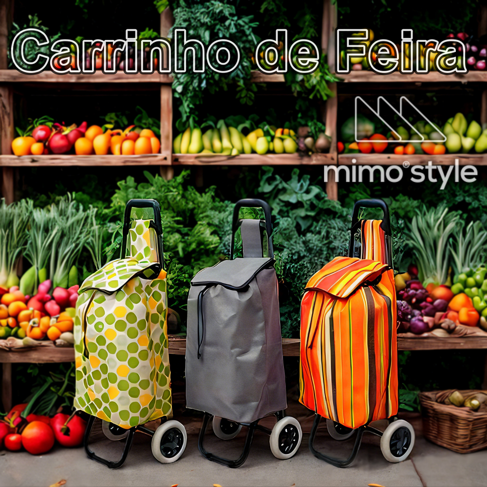 Carrinho de compras, carrinho de mercado, reforçado, dobrável, com rodas, capacidade de carga 30 kg.