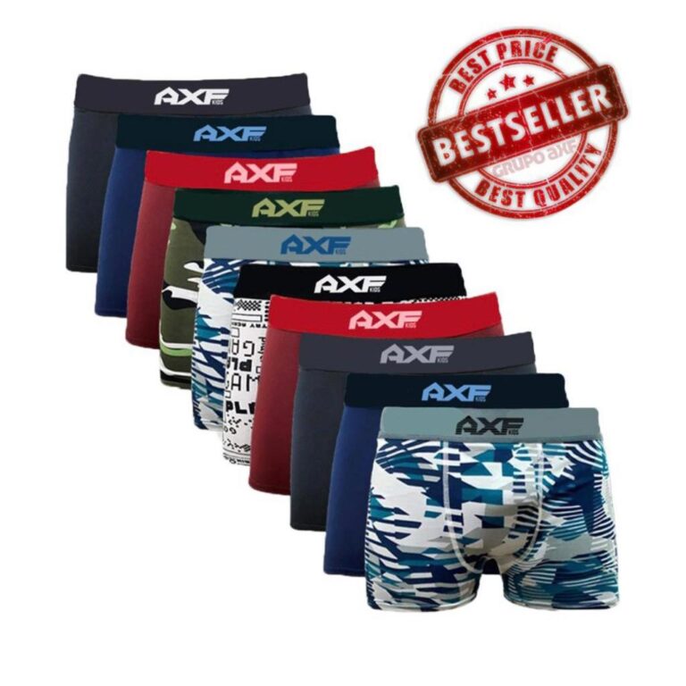 Kit Com 10 Cuecas Boxer Adulto