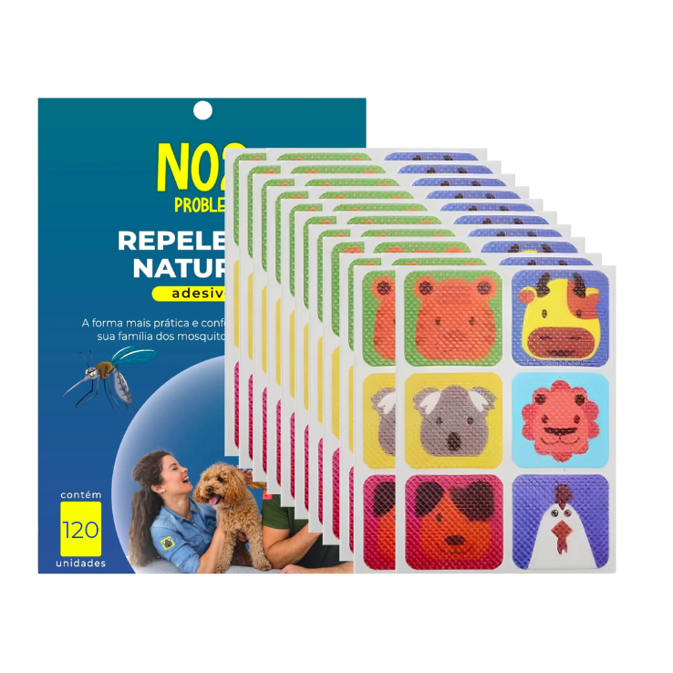 Kit Adesivos 120 Unidades Repelente Contra Dengue 