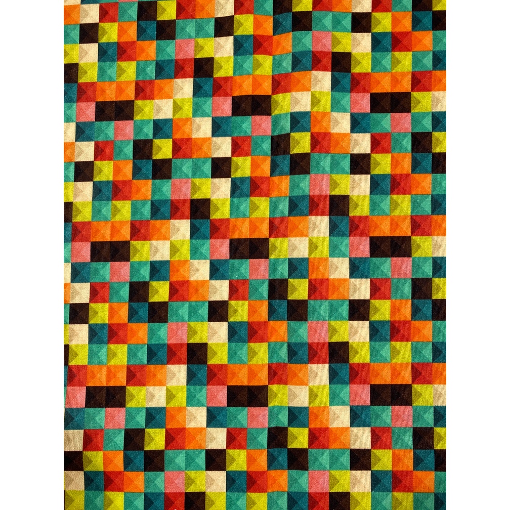 Tecido Tricoline Estampado Digital 100% Algodão – Mosaico Junino