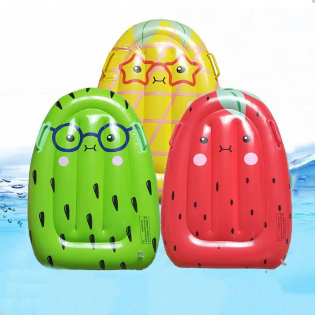 Bóia Infantil Prancha Com Alças Frutas Abacaxi Morango Kiwi DuteToys DTP0012