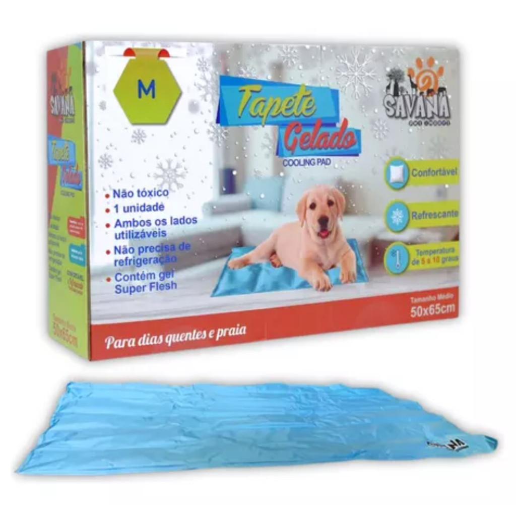 Savana Tapete Gelado Para Cães – Tamanho médio 50x65cm