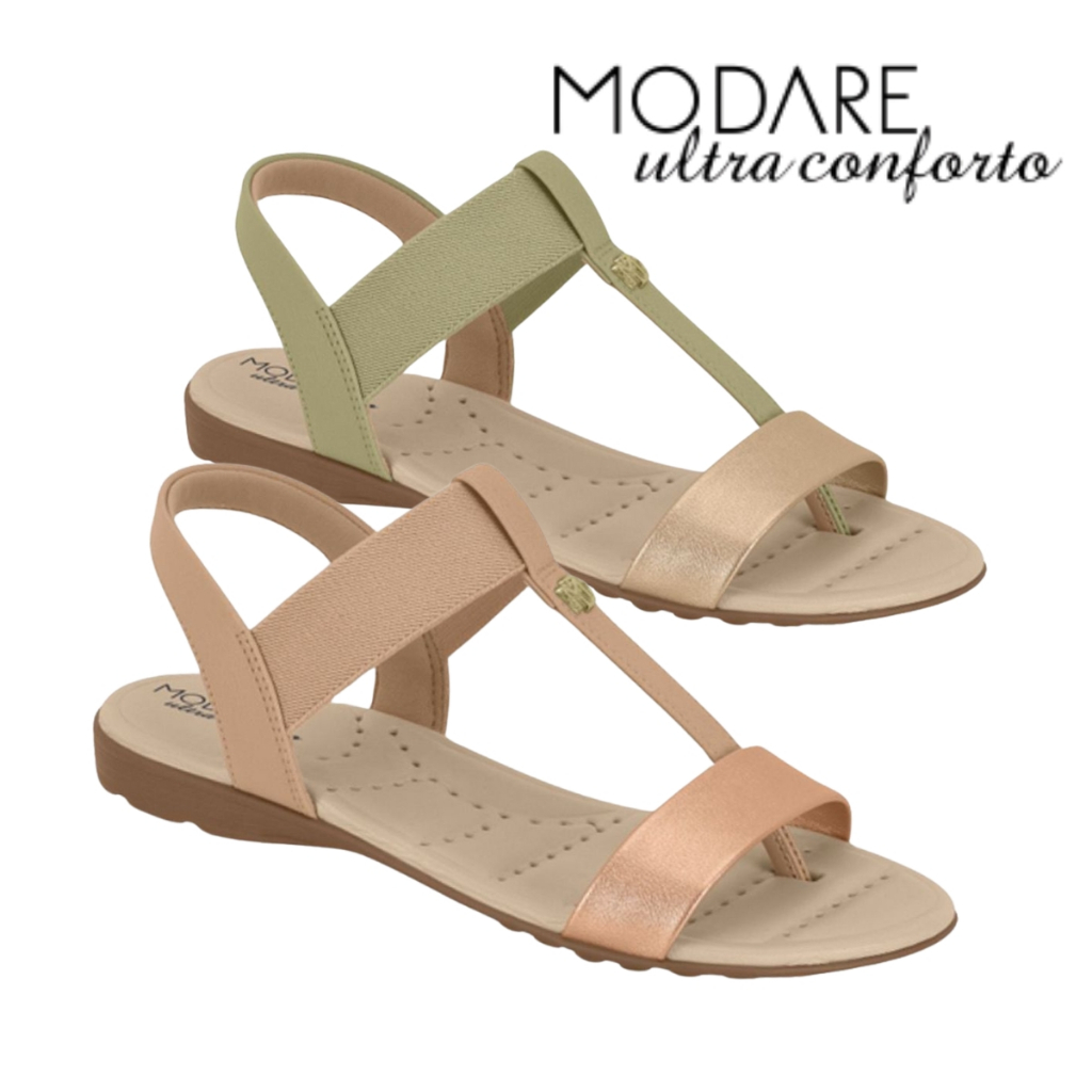 Sandalia Feminina Modare Calce Facil Elastico Estilosa Confortavel