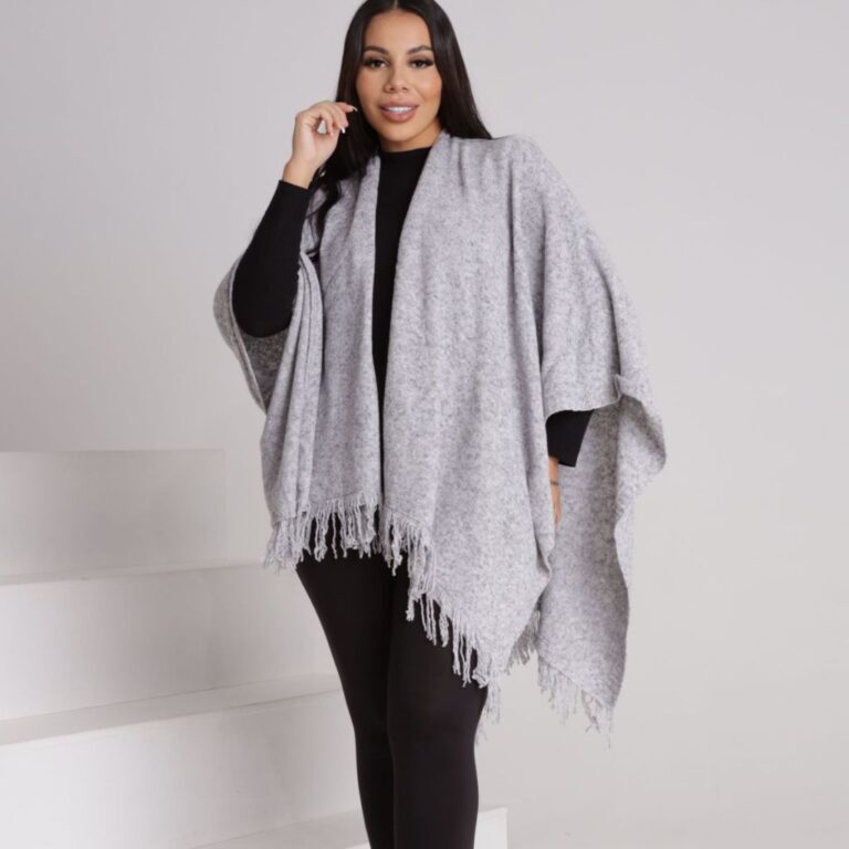 Tricô Capa Poncho Blusa Frio Feminina Moda Outono