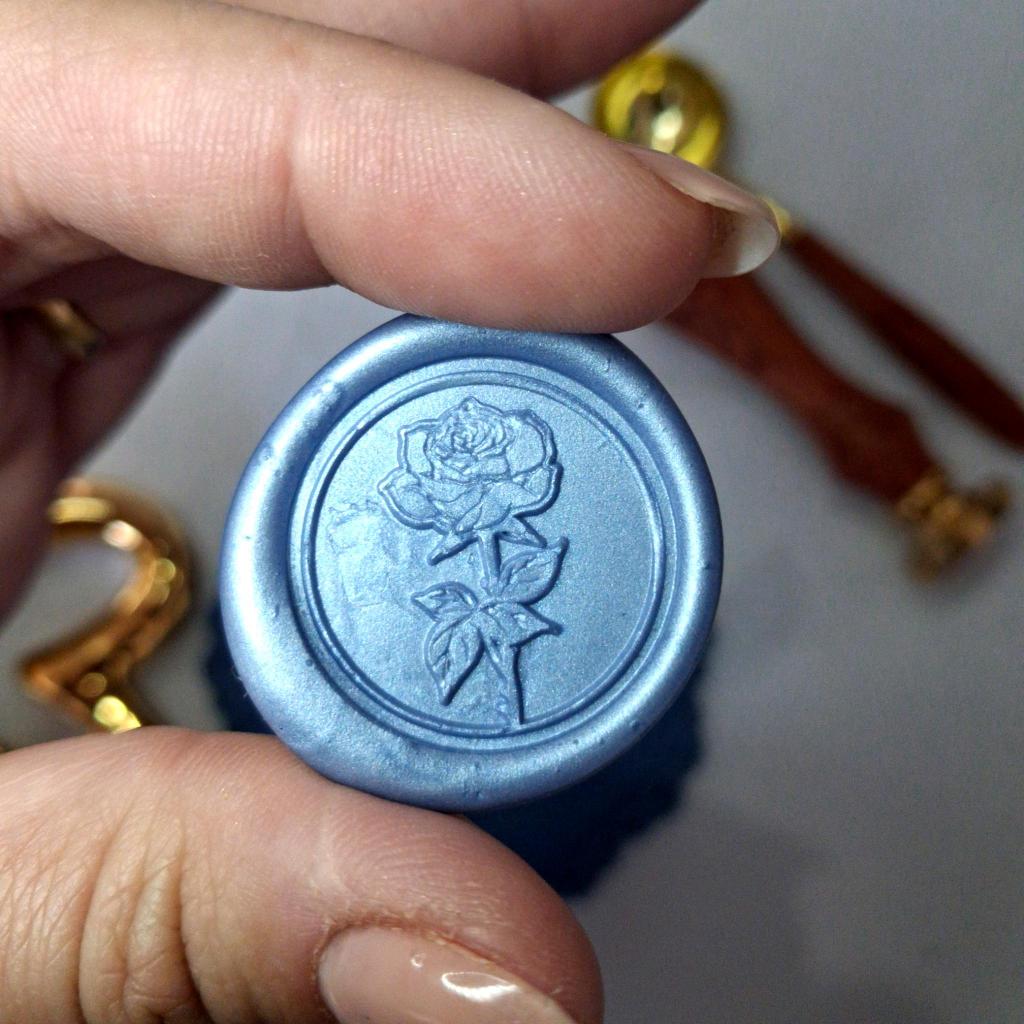 Lacre de Cera Convite de Casamento  Modelo Flor