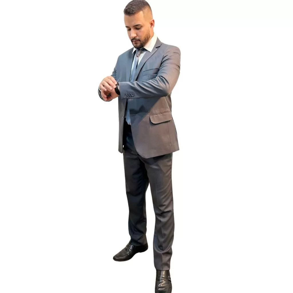 Terno Masculino Slim fit Italiano Advogado Formatura Elegante culto igreja varão