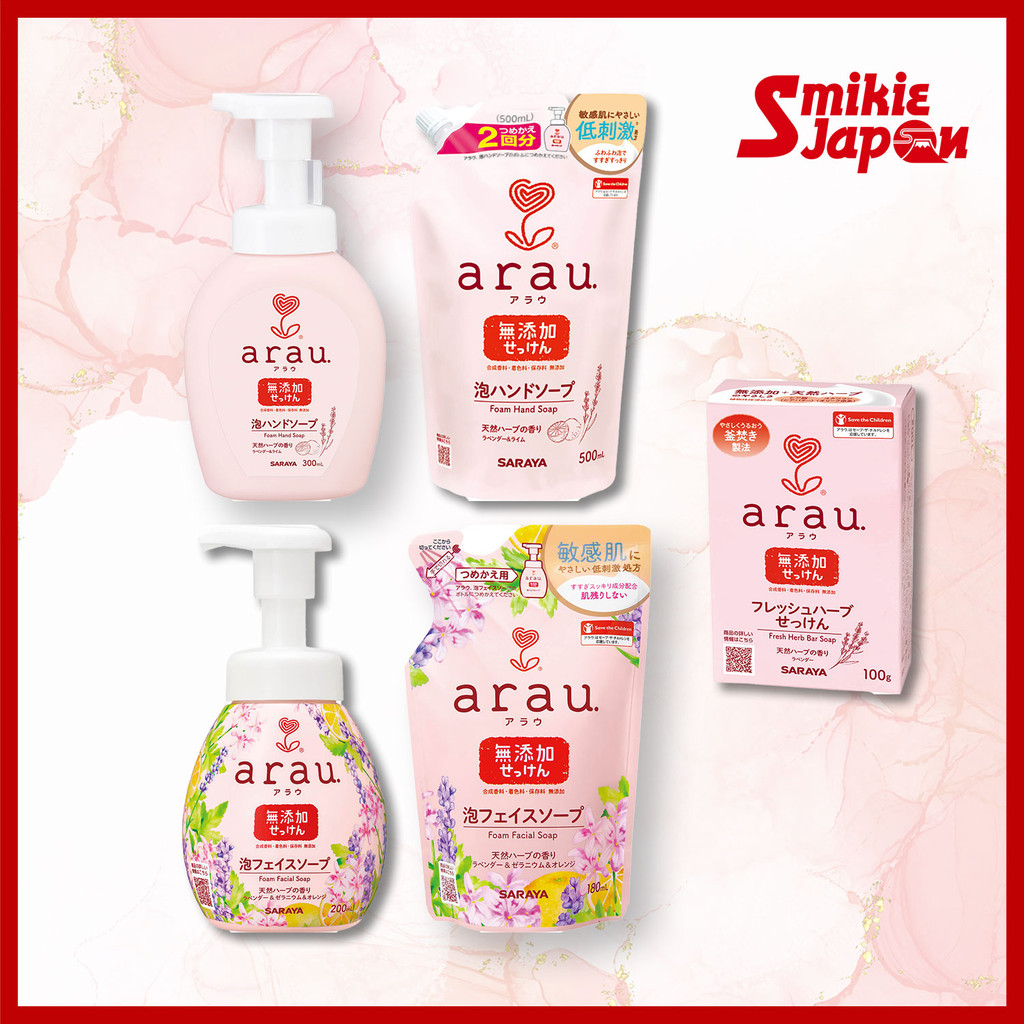 TOKYO SARAYA Arau Sabonete Para As Mãos De Ervas 100gespuma 300mlrefil 500ml E Espuma De Facial 200m