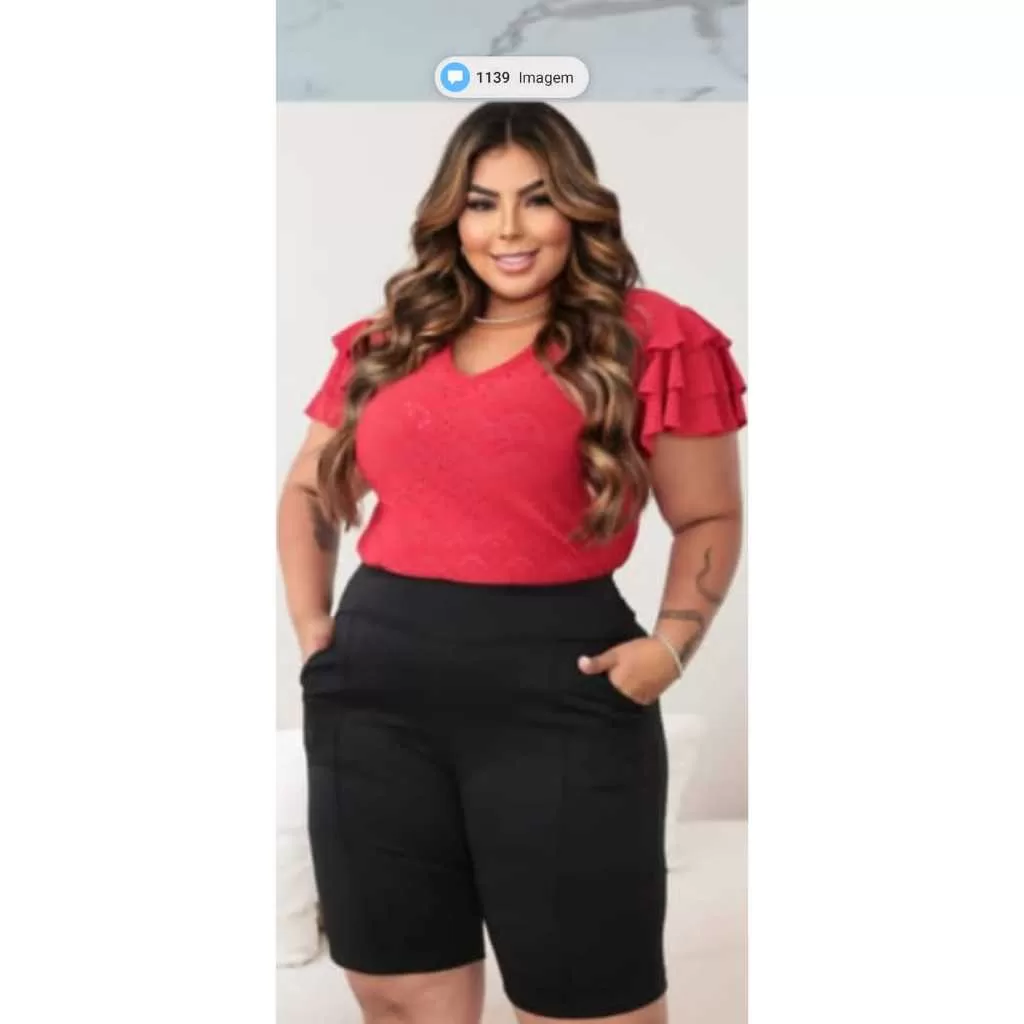 Intruso – Bermuda Neoprene Feminina Plus Size Confortável – Sinta-se Livre e Linda