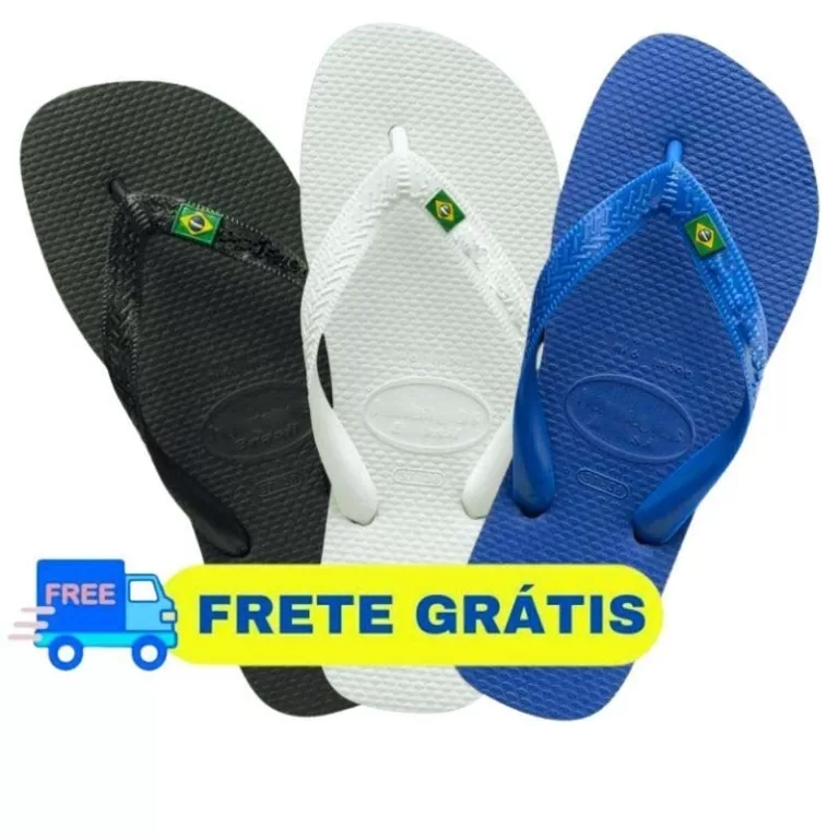 Kit 2 Pares De Chinelo Masculino Brasil Branco Chi