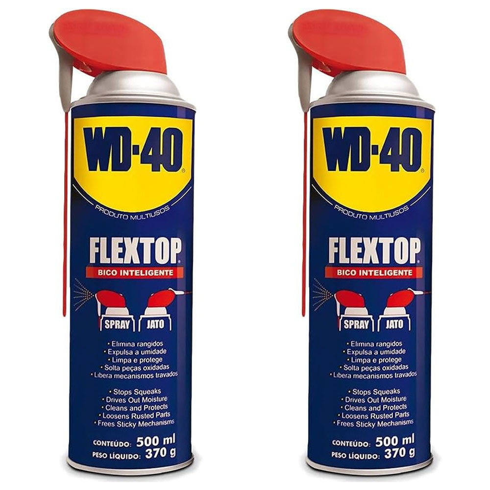Kit Óleo Desengripante Lubrificante 500ml 2 Unidades – FLEXTOP WD40 THERON