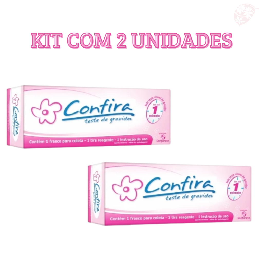 Kit 2 Testes de Gravidez Confira em Tira Resultado em 1 Minuto