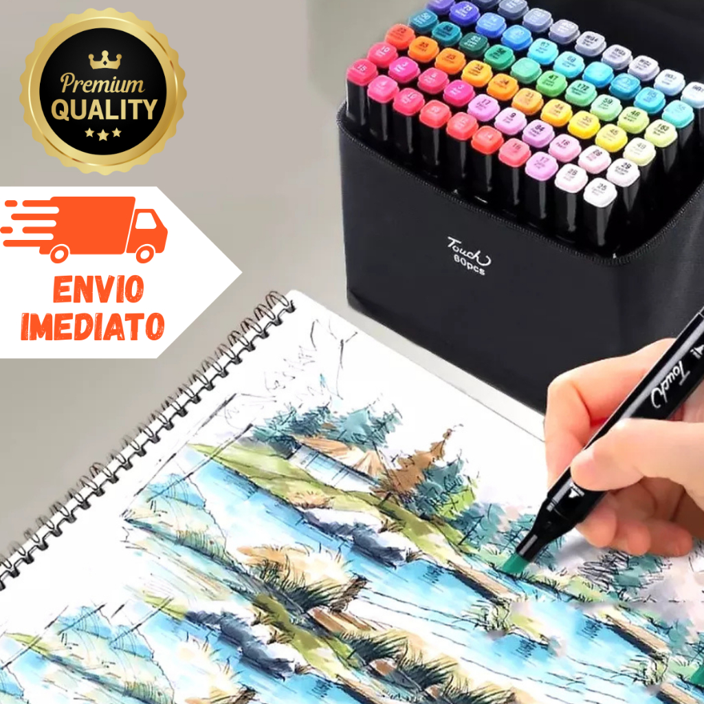24/36/48 peças Caneta Marcadora De Ponta Dupla Conjunto De Canetas De Aquarela Especial Material esc