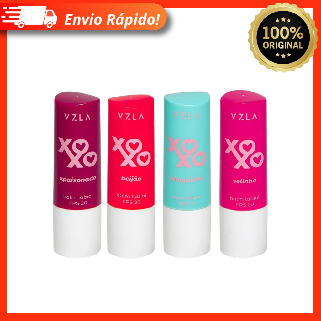 Lip Balm XOXO Hidratante Para Lábios – Vizzela 100% Original