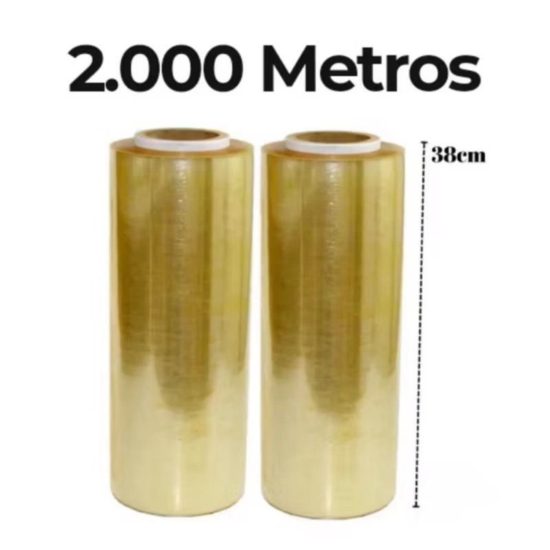 2000 Metros Rolo Bobina Plástico De Filme PVC 38cm x 1000m – Resinite
