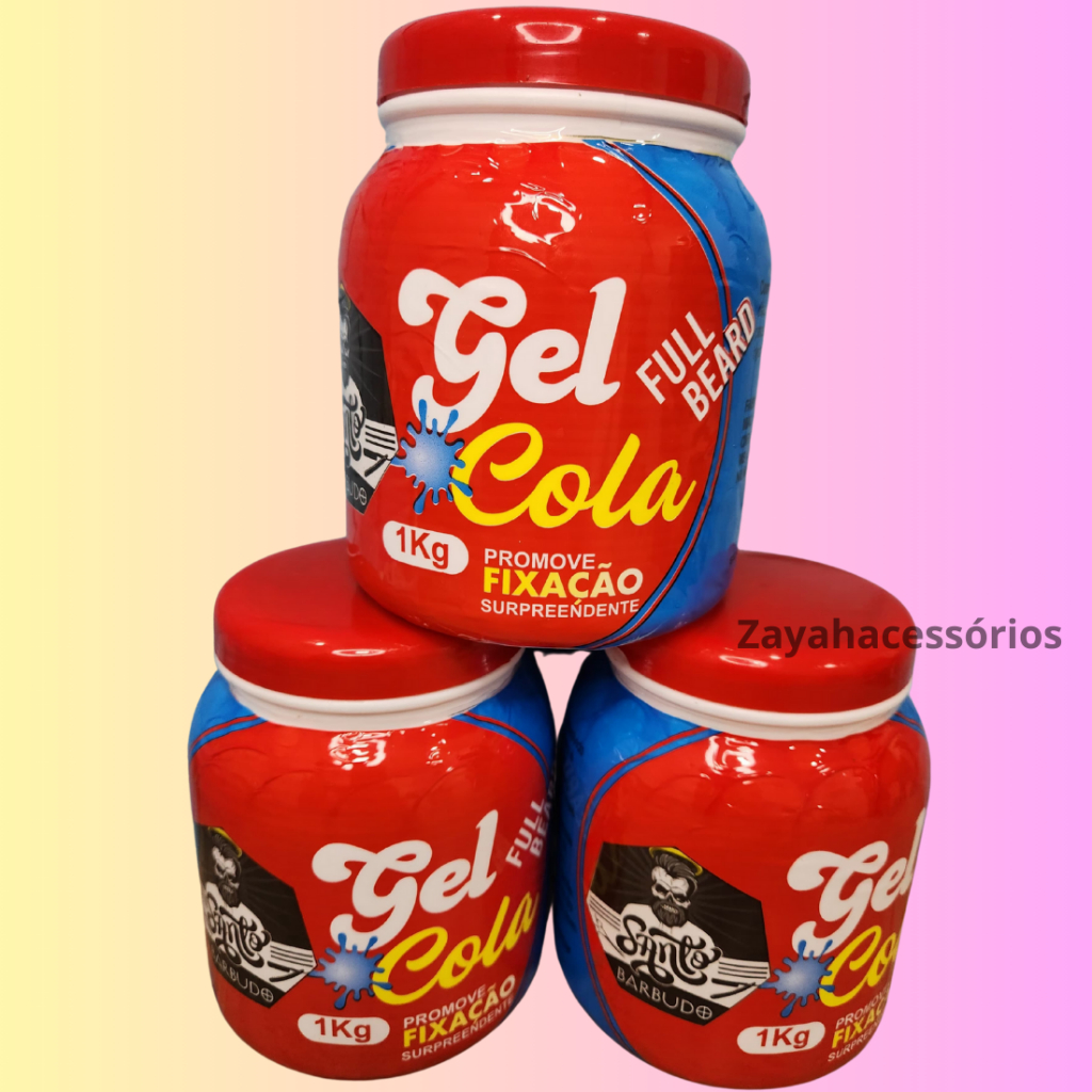 Gel Cola Para Cabelo Modelador Fixação Surpreendente 1kg Cada Envio Imediato