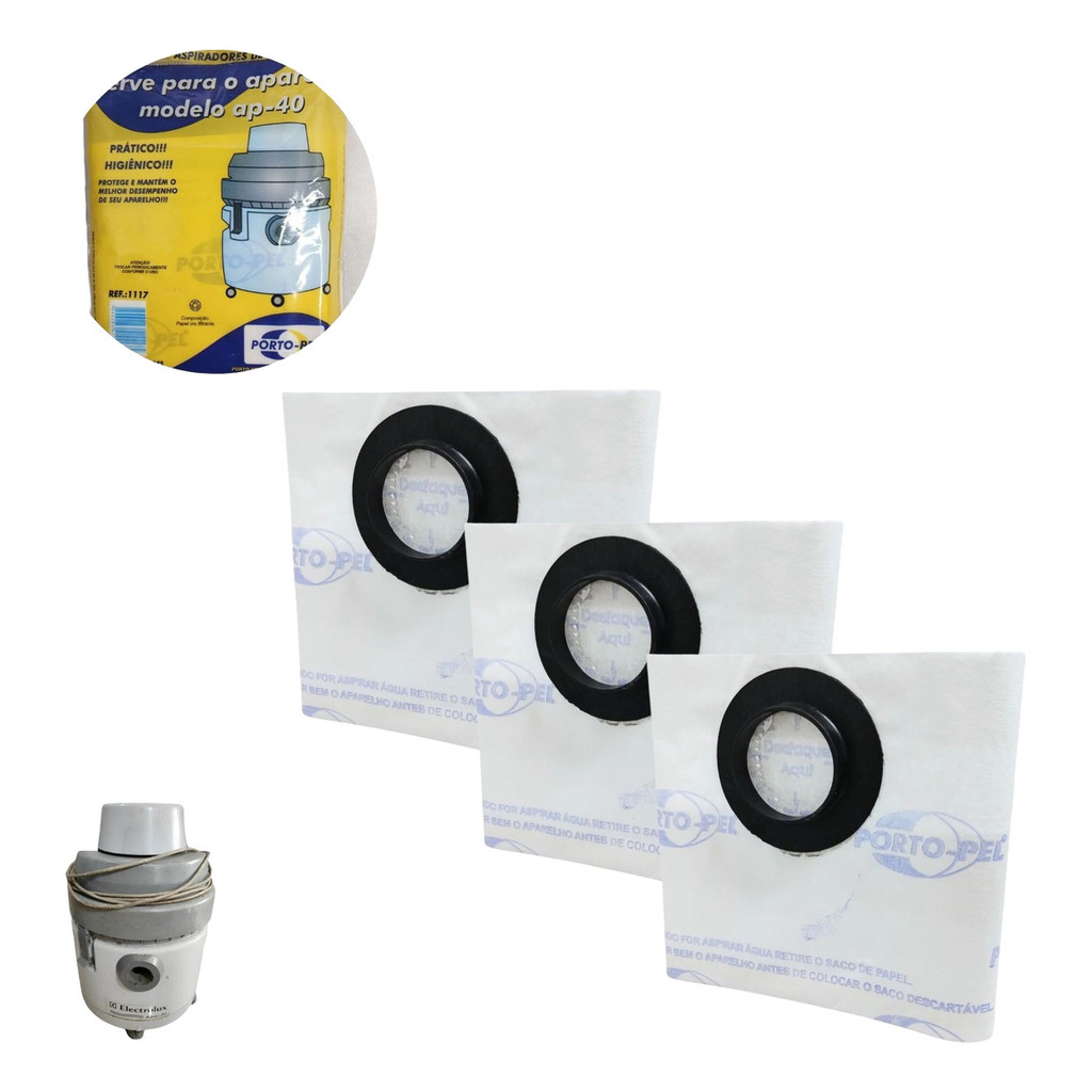 Saco Aspirador De Pó Compatível Electrolux Ap-40 3 Unid.