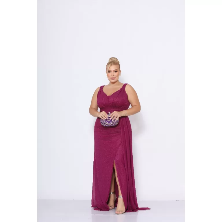 VESTIDO SEM BRILHO PARA MADRINHA FUCSIA FEMININA C