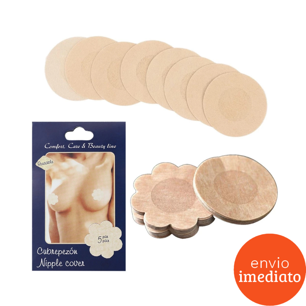 Adesivo Protetor Bico Tampa Seios Mamilo Auréola Reutilizável 10un