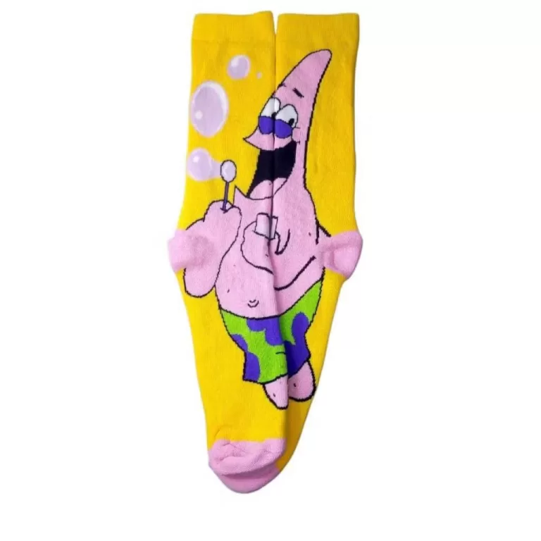 Meia Patrick Bob Esponja Personagem Divertida Adul