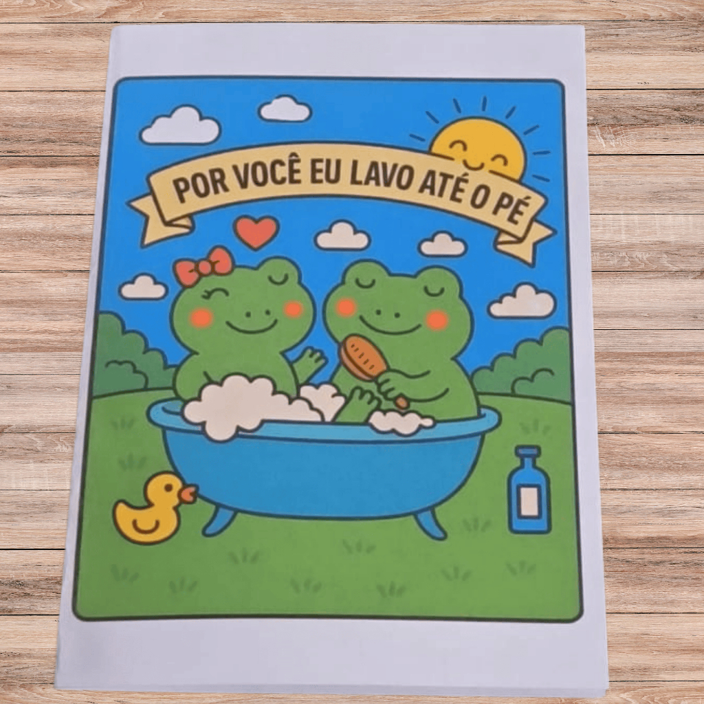 Por Você, Até o Pé Eu Lavo Presente Criativo e Romântico