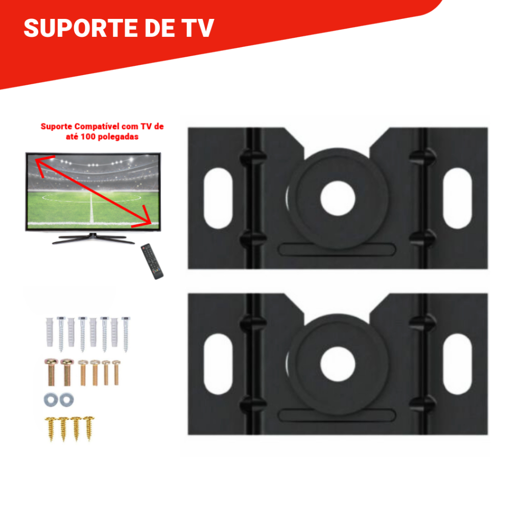 Suporte de Televisão Parede Smart tv de até 100 polegadas Universal