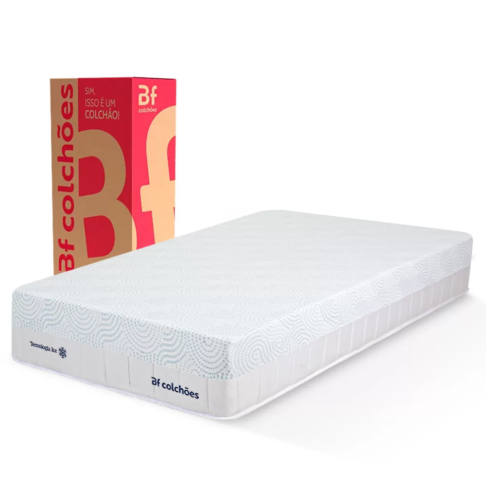 Colchão Solteiro Ortopédico D33 Molas Ensacadas Tecido Refrescante Fresh BF Colchões