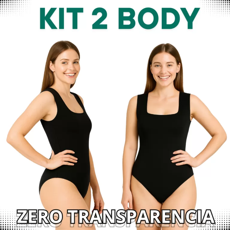Kit 2 Body Collant Premium Suplex Regata Alça Lar