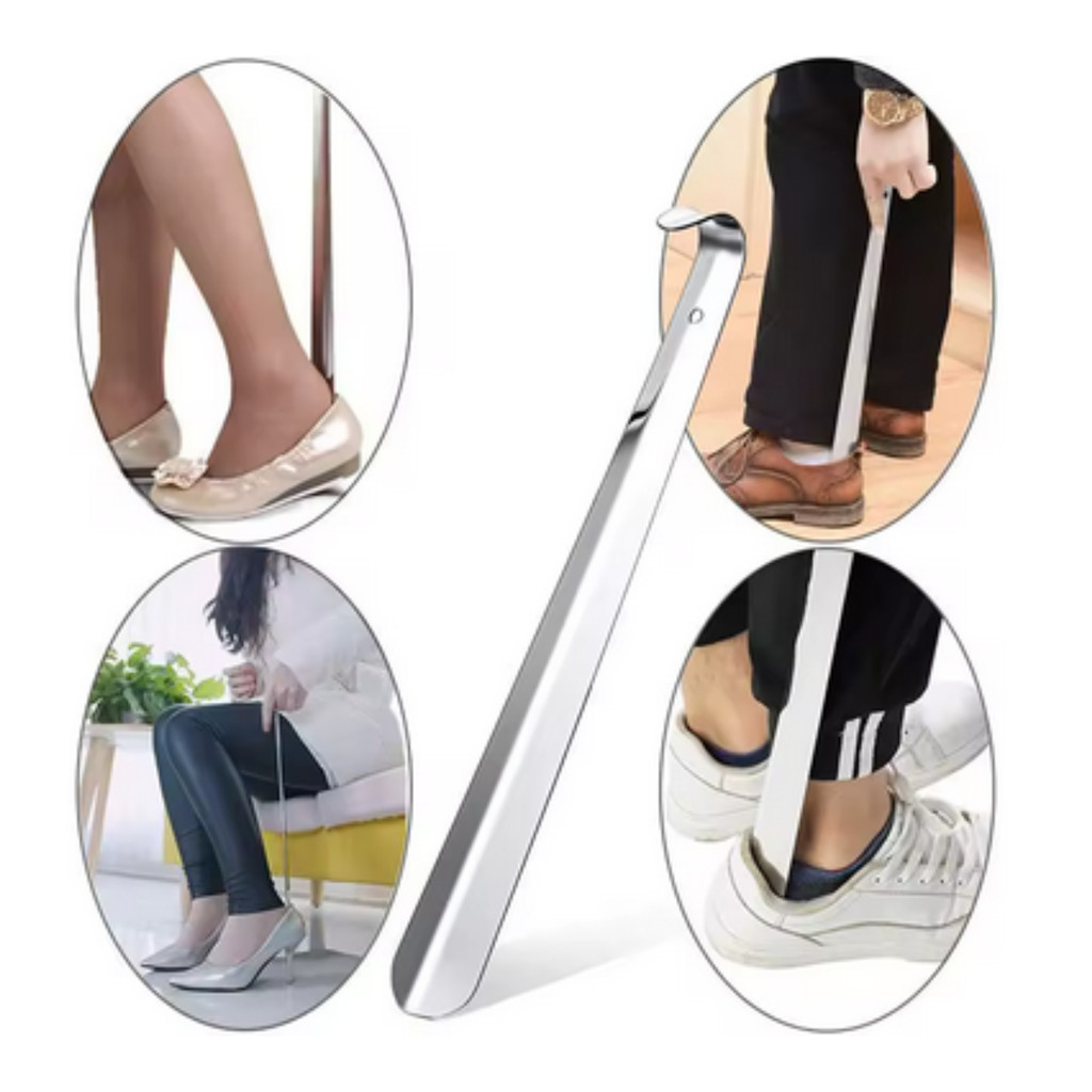 Calçadeira De Sapatos Tênis Aço Inox Calçados Colocar 30CM