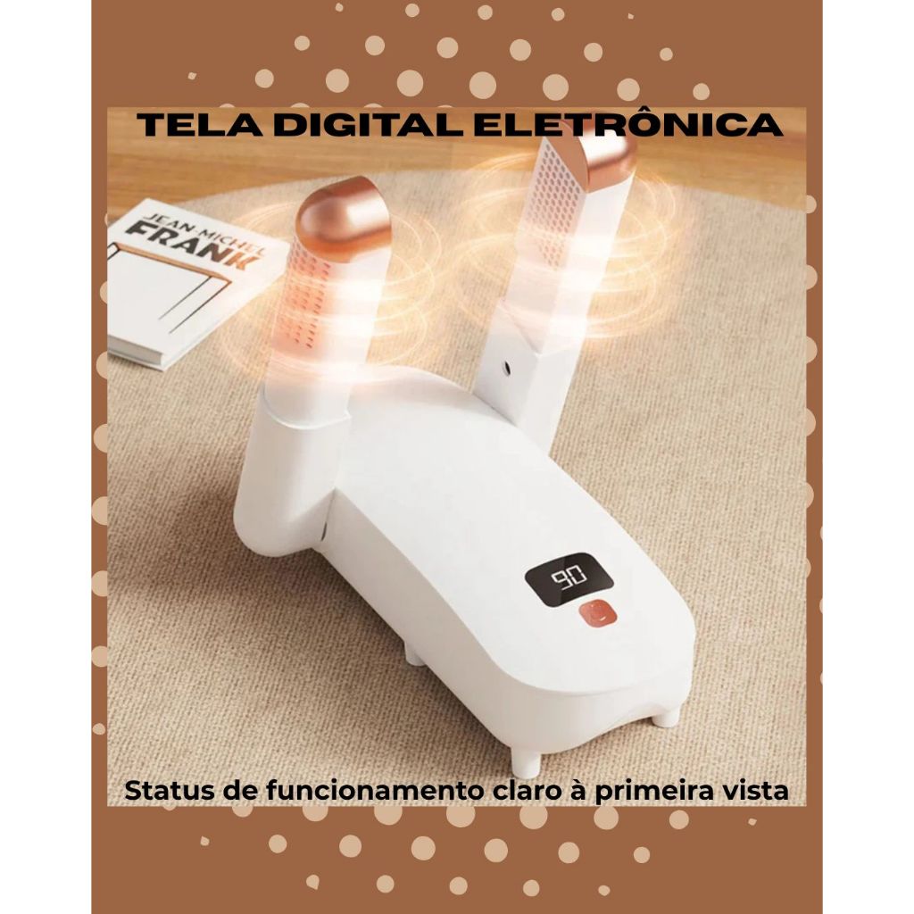 Secadora De Sapatos 360o Portátil Elimina Odor Pequena 120v