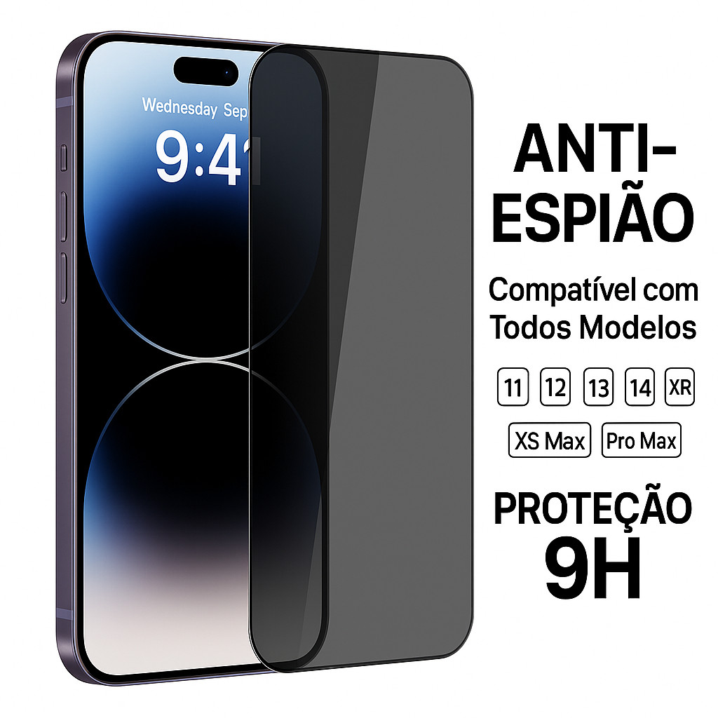 Película para Privacidade iPhone 11/12/13/14/15 PRO MAX/XR/XS MAX Todos Modelos Privacidade Para Ios
