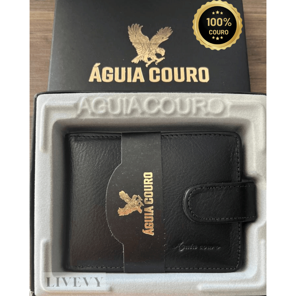 Carteira de Couro Masculina | 100% Couro Legítimo | Luxo | Presente-Perfeito