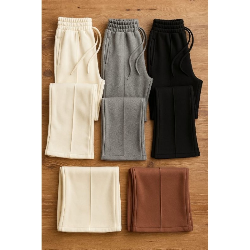 Calça Feminina Moletom Pantalona – Moda Gringa Casual Elegante (P M G GG)