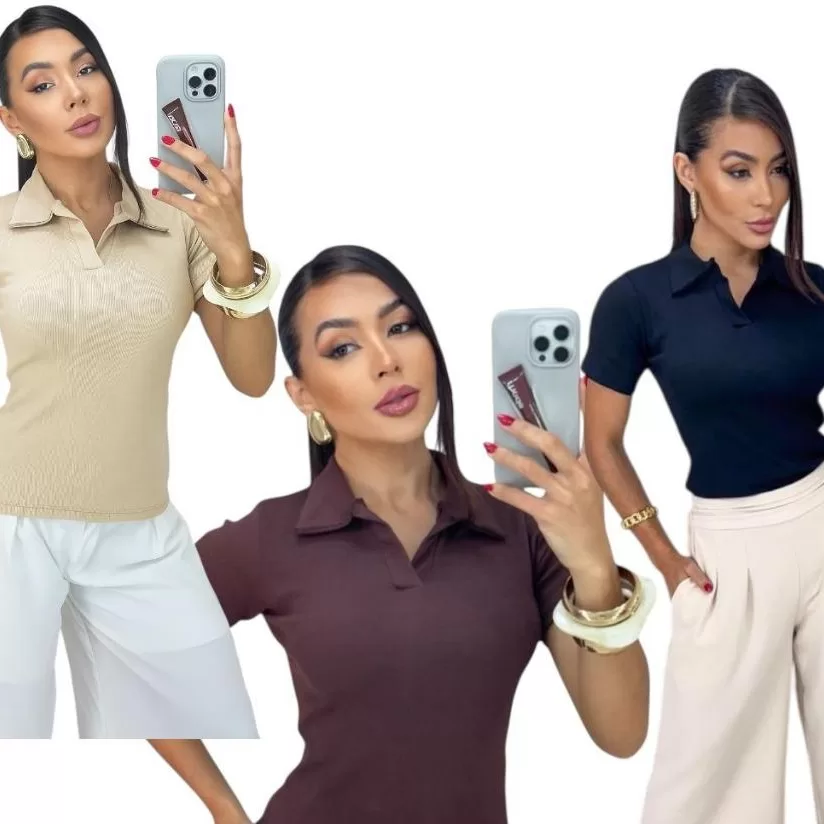 Blusa Polo Feminina Piquet Premium | Super Conforto
