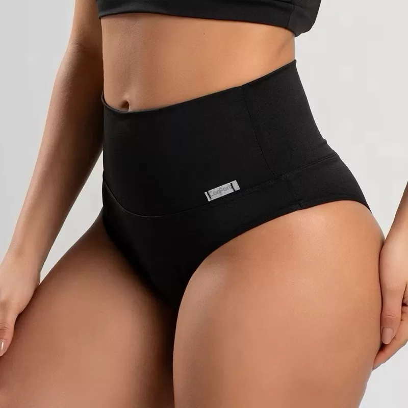 Kit 3 Calcinha Cinta Modeladora Cós Alto Confortável Suplex Disfarça Barriga Modela