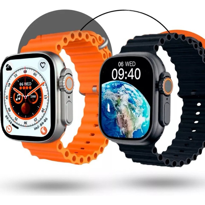 Relogio Smartwatch Resistente Água Chamada de Voz Bateria Longa Duração + Duas Pulseiras