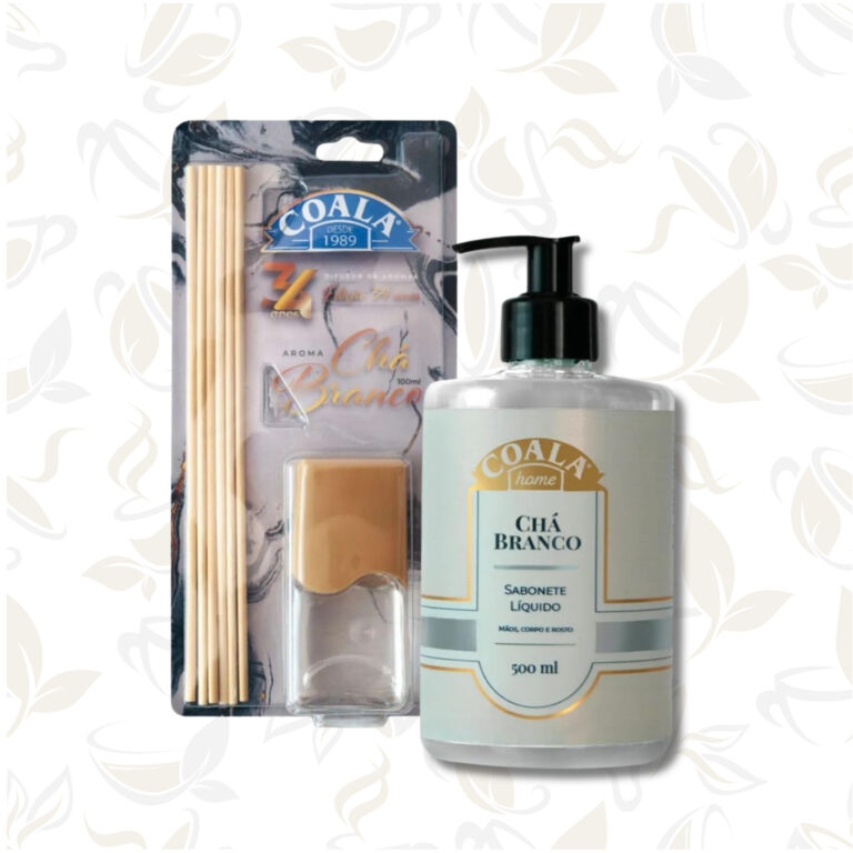 Kit Coala Chá Branco Difusor de Aromas + Sabonete
