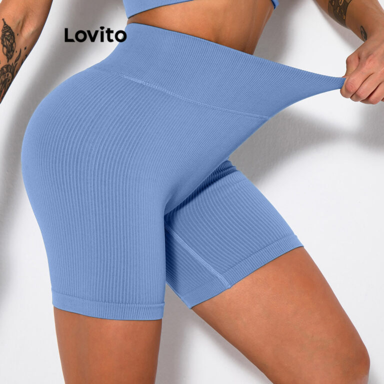 Lovito Shorts Esportivos Básicos Lisos Casuais Pa