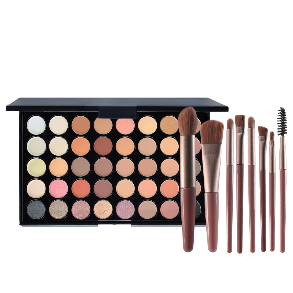 Paleta de Sombras com 40 Cores – Acabamento Matte e Shimmer, Alta Pigmentação, Efeito Esfumado e Lon