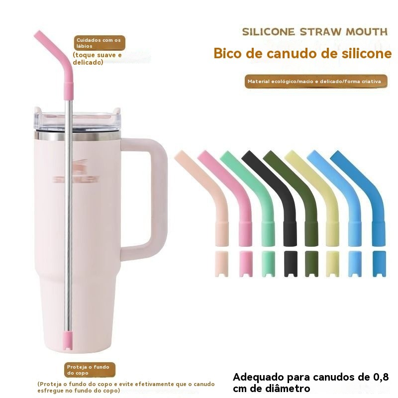 Wheatfield Life Store palha 304 manga de palha de aço inoxidável bocal Anti-escaldante raspagem líng