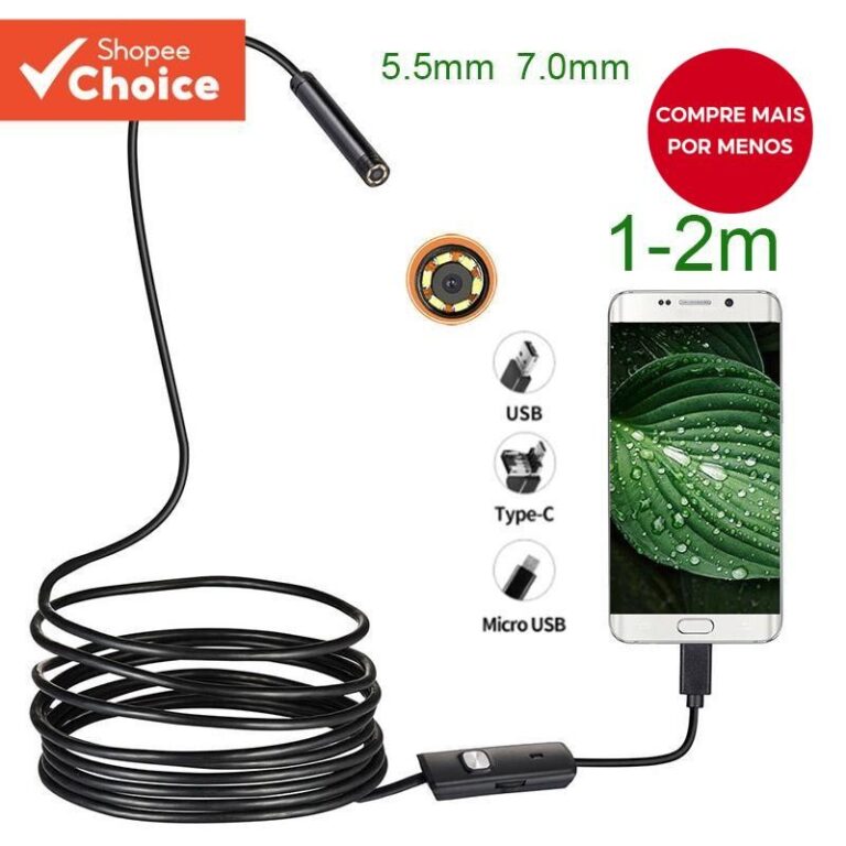 3-Em-1 Câmera Mini Flexível Cobra Motor Endoscó