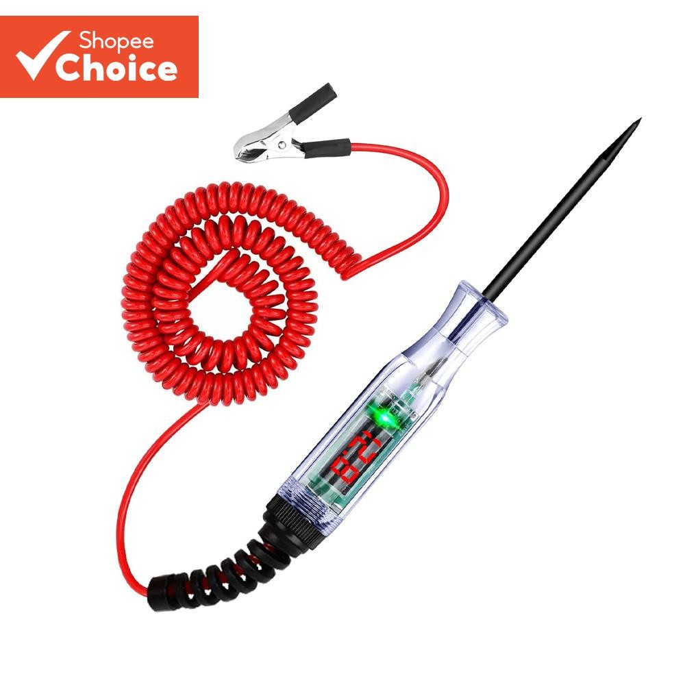 Testador De Circuito LED Digital-Luz De Teste Automotiva DC 6-18V Com Voltímetro E Sonda