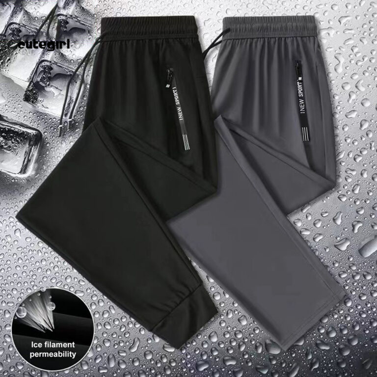CGM-Calças Esportivas Masculinas Soltas De Seda G