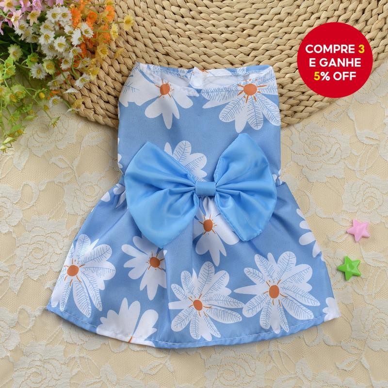 2025 Primavera/Verão Novo Vestido Floral De Princesa Para Cachorro Pequeno , Adequado Pelúcia E Gato