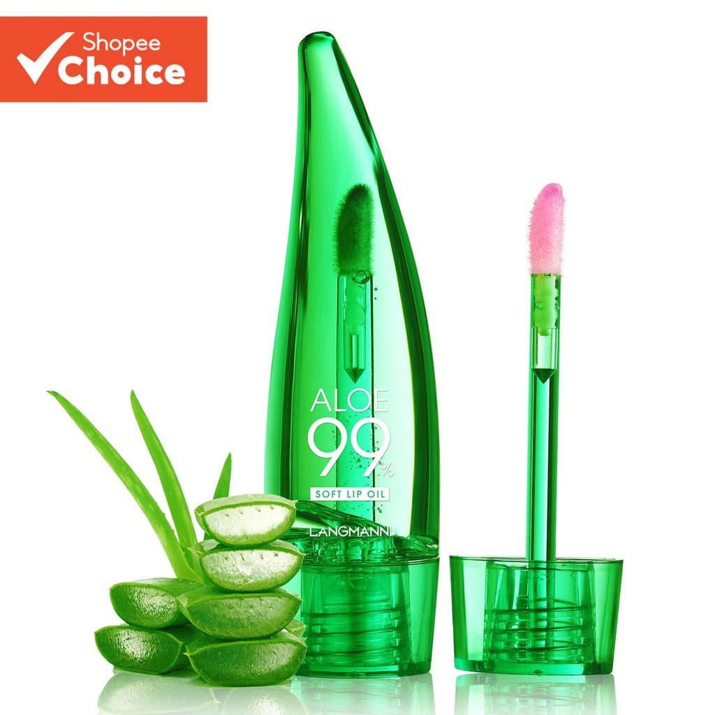 LANGMANNI Aloe Mudança De Cor Óleo Labial Hidratante De Longa Duração Baton Bálsamo Líquido Batom Ma