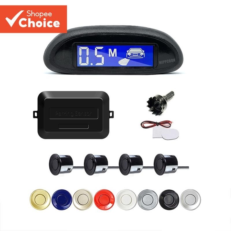 Sensor de Estacionamento Parktronic com Led Automático e 4 Sensores, Sistema de Radar, Luz de Fundo