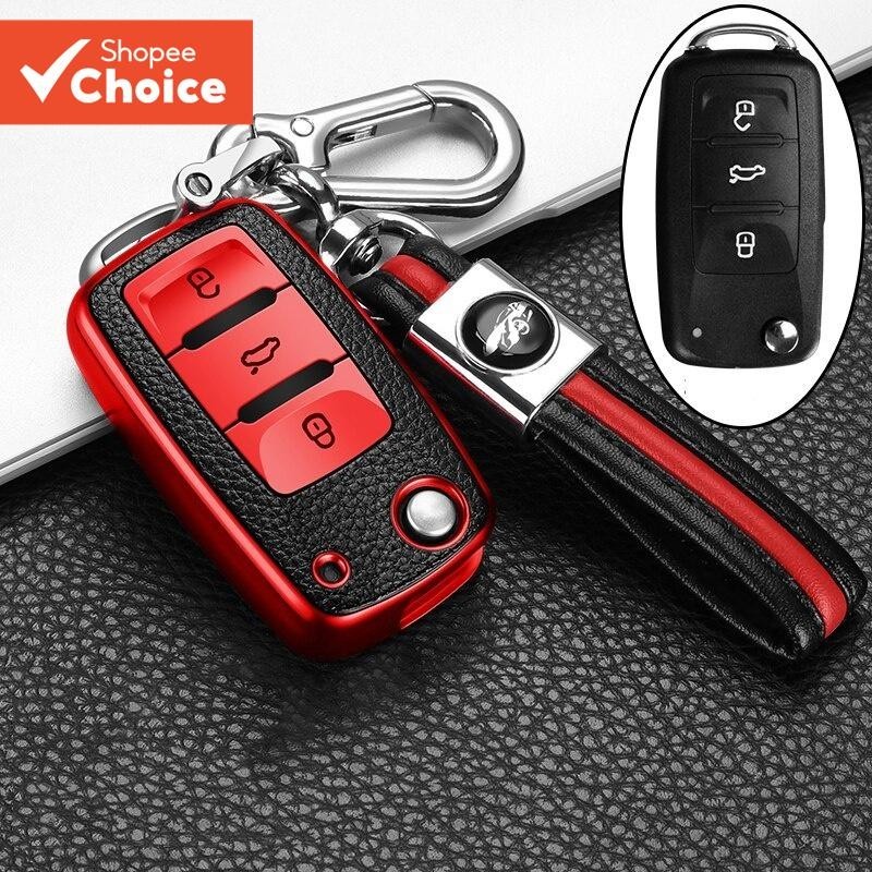 Capa Macia De TPU Para Chave VW , Volkswagen POLO Tiguan Passat Golf Jetta , Acessórios Chaveiro